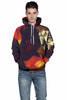 Men/Women Hoodies With Hat Hoody Print Color Blocks Autumn Winter Thin 3d Sweatshirts Hooded Hood Tops - Style Hoodie