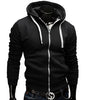 Fashion Brand Hoodies Men Casual Sportswear Man Zipper Long Sleeved Slim Fit - Style Hoodie