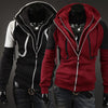 2017 New Casual Hoodies Men Leisure Fleece Double Zipper Slim Long Sleeves - Style Hoodie
