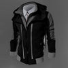 Men Hot Sale Autumn Fake Two Layer Zipper Hoodies and Sweatshirt Color Contrast Men Hoody Jacket Sudaderas Hombre 3 Colors - Style Hoodie