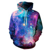 Space Galaxy 3d Sweatshirts Men/Women Hoodies With Hat Print Stars Nebula Autumn Winter Loose Thin Hooded Hoody Tops - Style Hoodie