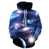 Space Galaxy 3d Sweatshirts Men/Women Hoodies With Hat Print Stars Nebula Autumn Winter Loose Thin Hooded Hoody Tops - Style Hoodie