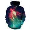 Space Galaxy 3d Sweatshirts Men/Women Hoodies With Hat Print Stars Nebula Autumn Winter Loose Thin Hooded Hoody Tops - Style Hoodie