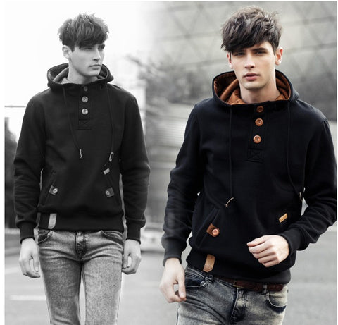JeeToo Men Hoodies 2017 Casual Hoodies Men Fleece Fashion Hip Hop Warm Hoody Polo Mens Hoody Jacket Sweatshirt Mens Sweat Homme - Style Hoodie