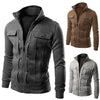 Hoodies Men Sweatshirts Brand Moleton Masculina Spring Zipper Solid Fashion Fake Pocket Design Fleece - Style Hoodie