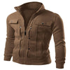 Hoodies Men Sweatshirts Brand Moleton Masculina Spring Zipper Solid Fashion Fake Pocket Design Fleece - Style Hoodie