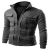 Hoodies Men Sweatshirts Brand Moleton Masculina Spring Zipper Solid Fashion Fake Pocket Design Fleece - Style Hoodie