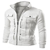 Hoodies Men Sweatshirts Brand Moleton Masculina Spring Zipper Solid Fashion Fake Pocket Design Fleece - Style Hoodie