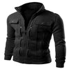 Hoodies Men Sweatshirts Brand Moleton Masculina Spring Zipper Solid Fashion Fake Pocket Design Fleece - Style Hoodie