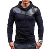New Brand Sweatshirt Male 2017 Stitching Fashion Mens Hoodies Sweatshirt Slim Cotton Men Sweatshirts Thin Pullover Tracksuit XXL - Style Hoodie