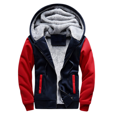 USA SIZE 2017 Men Winter Autumn Blank Pattern European Fashion Bomber Mens Vintage Thick Fleece Jacket Men Winter Jackets Coats - Style Hoodie