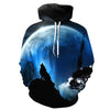 Fashion Men's 3D Wolf Hooded Sweatshirt - Style Hoodie