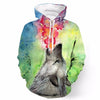 Fashion Men's 3D Wolf Hooded Sweatshirt - Style Hoodie