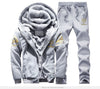 Winter Thick Inner Wool Hoodie Men Hat Casual Active  Men Zipper Exercise SportSuits Men Outwear Plus Size  No fur Warm  Sleeve - Style Hoodie