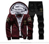 Winter Thick Inner Wool Hoodie Men Hat Casual Active  Men Zipper Exercise SportSuits Men Outwear Plus Size  No fur Warm  Sleeve - Style Hoodie