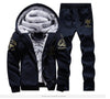 Winter Thick Inner Wool Hoodie Men Hat Casual Active  Men Zipper Exercise SportSuits Men Outwear Plus Size  No fur Warm  Sleeve - Style Hoodie