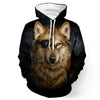 Fashion Men's 3D Wolf Hooded Sweatshirt - Style Hoodie