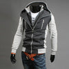 T bird Men's Hoodies Moleton Masculino Casual Cardigan Men Hooded Fake Two Layer Zipper Hoodies Sweatshirt Male Hoody Cotton XXL - Style Hoodie