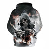 Skull Poker Hoodies Sweatshirts Men Women 3D Pullover Funny Rock Tracksuits Hooded Male Jackets Fashion Casual Outwear Winter - Style Hoodie