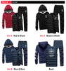 Men Set 3 Piece Brand Hoodie Warm Vest Pants Winter Male Zipper Sportswear Clothes Sweatshirt Coat Hood Tracksuit Men Sport Suit - Style Hoodie