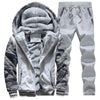 Tracksuit Men Camouflage Army Casual Hooded Warm Sweatshirt Male Winter Thick Inner Fleece 2PC Jacket+Pant Men Moleton Masculino - Style Hoodie