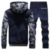 Tracksuit Men Camouflage Army Casual Hooded Warm Sweatshirt Male Winter Thick Inner Fleece 2PC Jacket+Pant Men Moleton Masculino - Style Hoodie