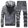 Tracksuit Men Camouflage Army Casual Hooded Warm Sweatshirt Male Winter Thick Inner Fleece 2PC Jacket+Pant Men Moleton Masculino - Style Hoodie
