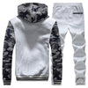 Tracksuit Men Camouflage Army Casual Hooded Warm Sweatshirt Male Winter Thick Inner Fleece 2PC Jacket+Pant Men Moleton Masculino - Style Hoodie