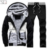 Tracksuit Men Camouflage Army Casual Hooded Warm Sweatshirt Male Winter Thick Inner Fleece 2PC Jacket+Pant Men Moleton Masculino - Style Hoodie