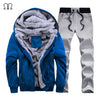 Tracksuit Men Camouflage Army Casual Hooded Warm Sweatshirt Male Winter Thick Inner Fleece 2PC Jacket+Pant Men Moleton Masculino - Style Hoodie