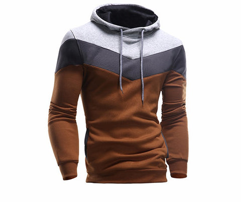 Mens Hoodies and Sweatshirts Patchwork Hoodies Men Brand Fashion Men's Tracksuits Sweatshirts Hooded Men Coats - Style Hoodie