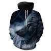 Fashion Men's 3D Wolf Hooded Sweatshirt - Style Hoodie