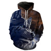 Fashion Men's 3D Wolf Hooded Sweatshirt - Style Hoodie