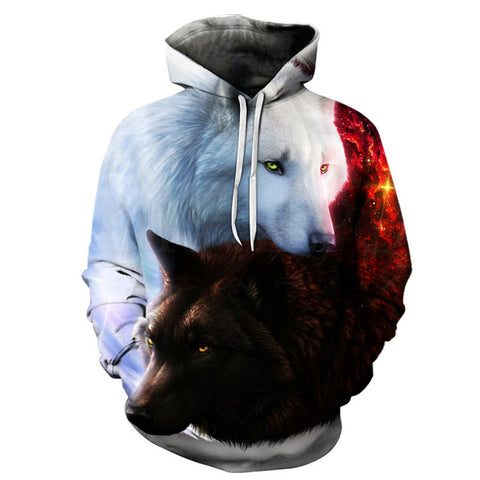 Wolf Printed Hoodies Men 3d Hoodies Brand Sweatshirts Boy Jackets Quality Pullover Fashion Tracksuits Animal Streetwear Out Coat - Style Hoodie