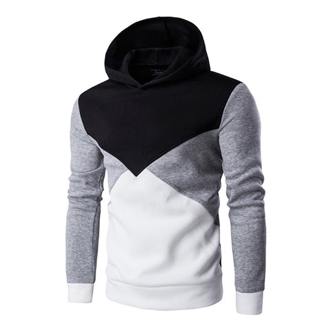Mens Hoodies 2017 New Winter Pullovers Leisure Patchwork Colors Fashion Sweatshirts Hooded Coats Hoddies Sweat Homme - Style Hoodie